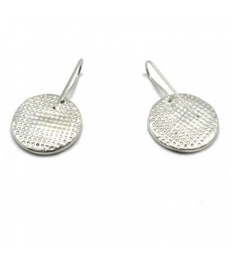 E000733 Handmade sterling silver earrings solid 925 Yin Yang Empress 